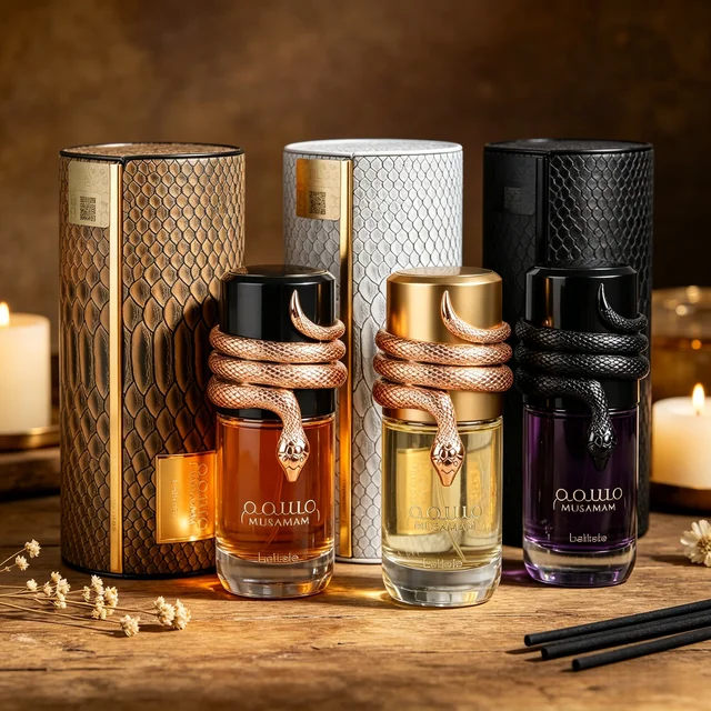 Parfum Arabe de Luxe au Design Serpent, Eau de Parfum Longue Durée, Senteur Boisée Florale pour Femme et Homme, Vaporisateur de Parfum Exotique et Élégant 1