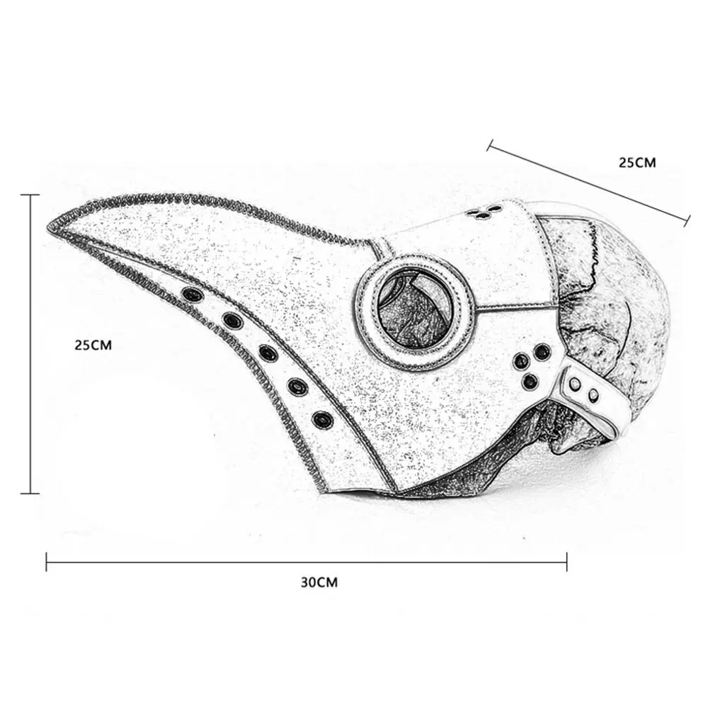 Halloween Mask Cartoon Steampunk Bird Mask Party Supplies Plastic Long Nose Beak Plague Doctor Mask Funny Halloween Bird Nightclub