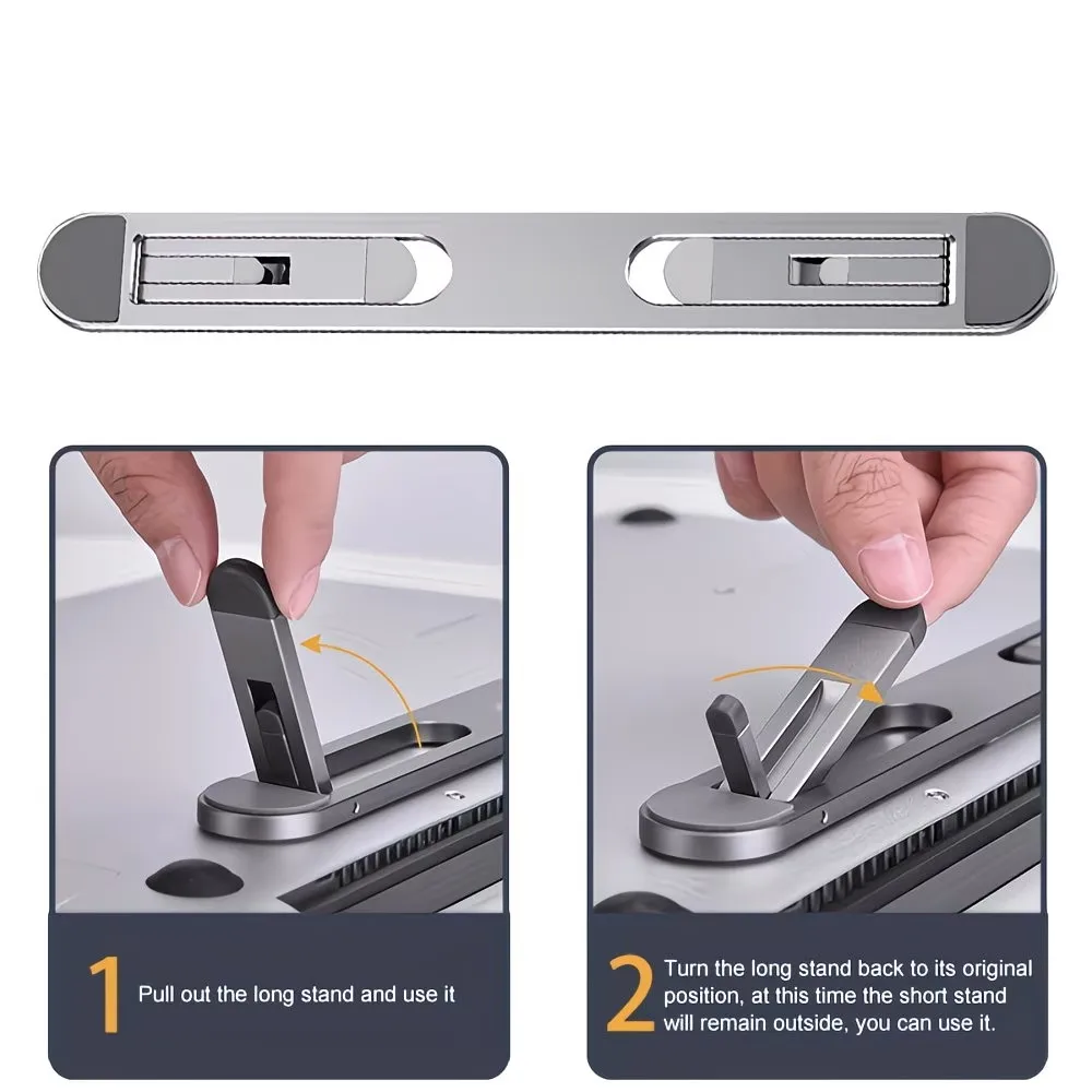 휴대용 노트북 스탠드 1개, 접이식 노트북 지지대, 조절 가능한 노트북 스탠드, 내구성이 뛰어난 PP 소재