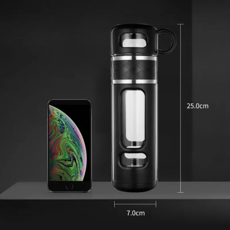 Tea cup Tea water separation 520ML Tea cup Water dishes Double-layer Insulation cup Portable Filtering thermal