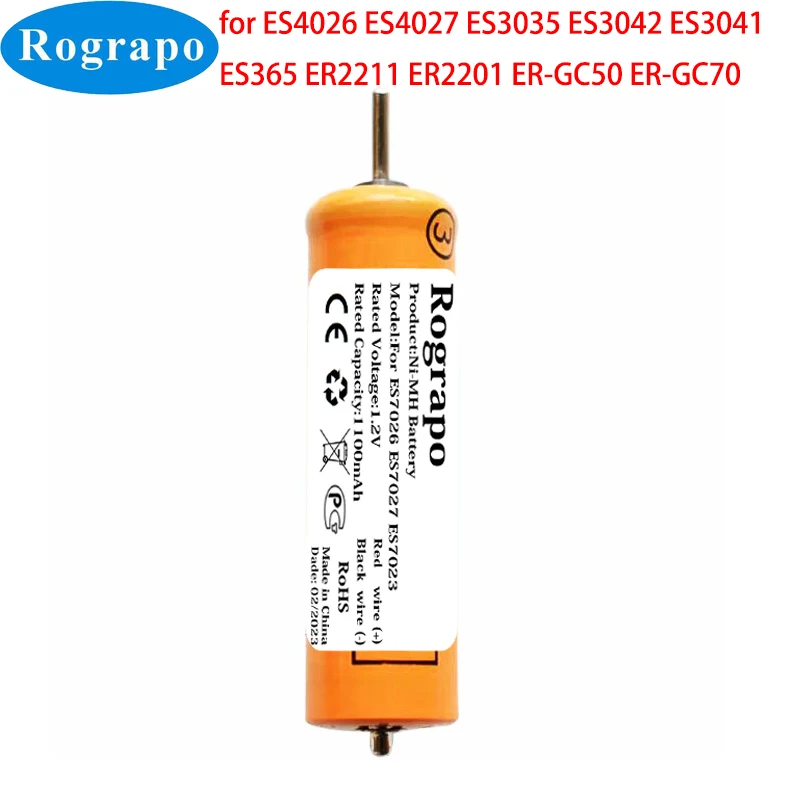 Nuova Batteria Ni-Mh 1100Mah Per Panasonic Es4026 Es4027 Es3035 Es3042 Es3041 Es365 Er2211 Er2201 Er-Gc50 Er-Gc70 Rasoio Elettrico