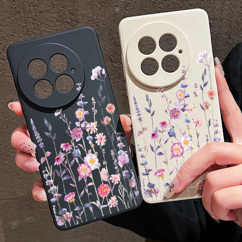 Vibrant Flower Pattern Shockproof Soft TPU Phone Case
