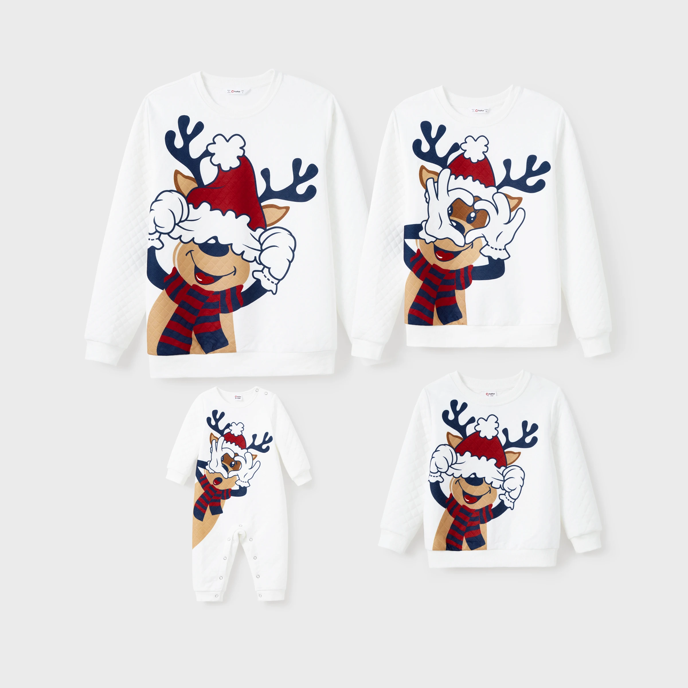thumbnail image 2 of Camisetas navideñas divertidas y originales con renos a juego para toda la familia de PatPat, 2 of 5