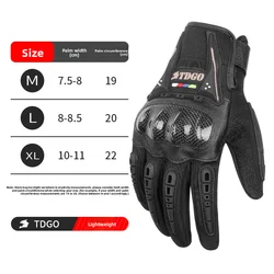 Men's Breathable and Waterproof Motorcycle Riding Gloves - Abrasion - Resistant, Anti - Slip, Impact - Protective Summer Gear - M (Style 1)