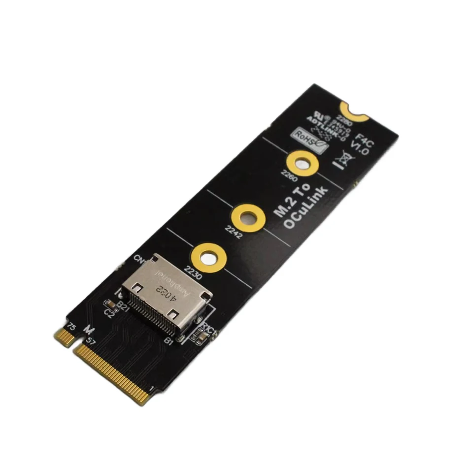 EGPU Dock Con OCuLink SFF-8612 Per PCIe 4.0 X4 64Gbps - Supporto Alimentatore ATX E GPU Esterna - Cavo 50cm Incluso - Per Laptop E Mini PC - 5