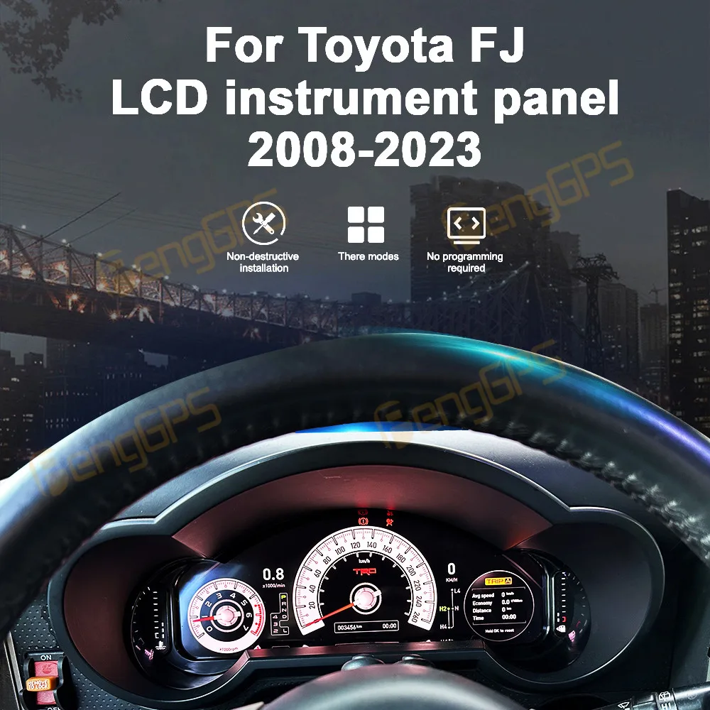Panel de Instrumentos Digital LCD para Toyota FJ 2008-2023, Velocímetro, Odómetro, Pantalla de Tablero 2