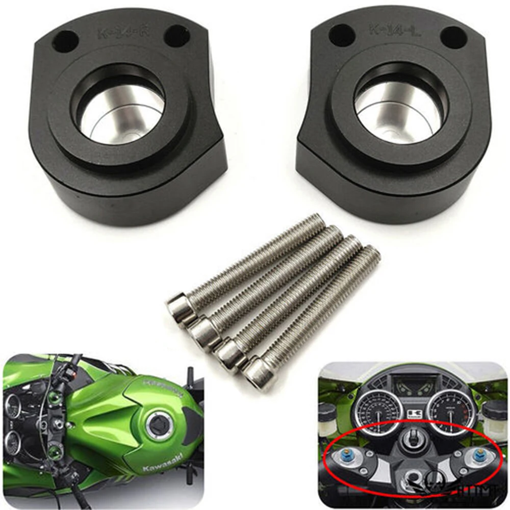 

Motorcycle Black Heightening Code Accessories Handle Handlebar Lifting Seat for Kawasaki ZX-14R Ninja ZZR 1400
