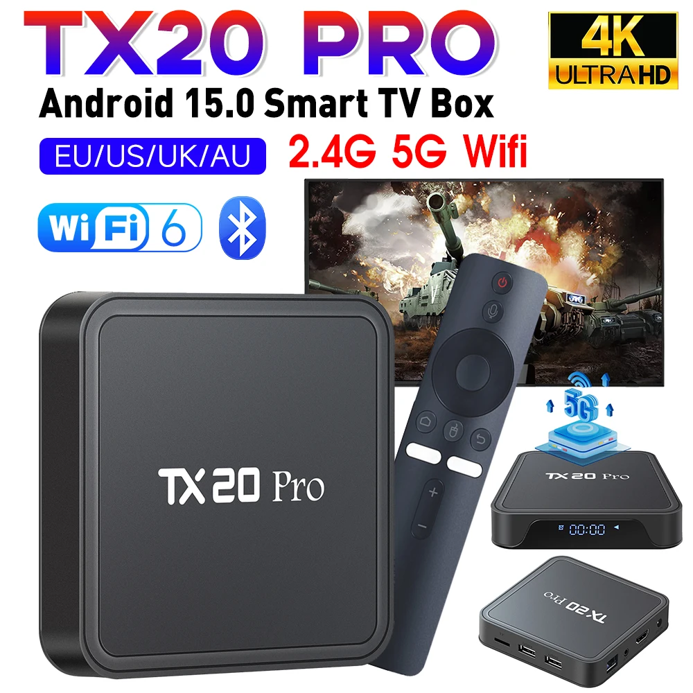 2025 New Smart TV Box Android 15 4K HD Smart Android TV Box 2.4/5G