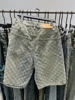 Fashion Casual Summer Light Blue Distressed Men Denim Shorts Smart Straight Leg Loosen Male High Street Niche Design Tide Shorts 2