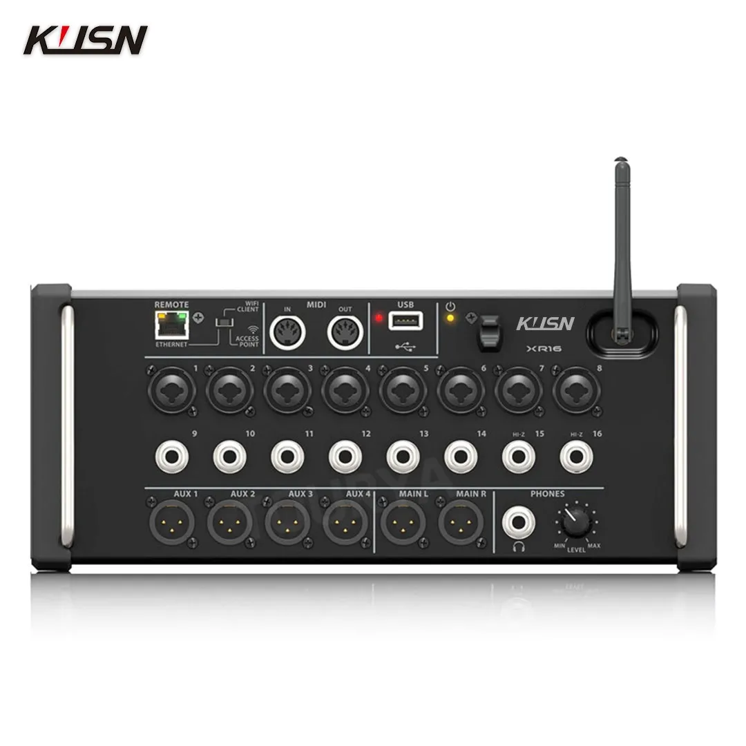XR12 Rack Mount Professional Digital Mixer Built-in Wifi DSP Audio Mixer DJ Recording Studio with USB Recorder