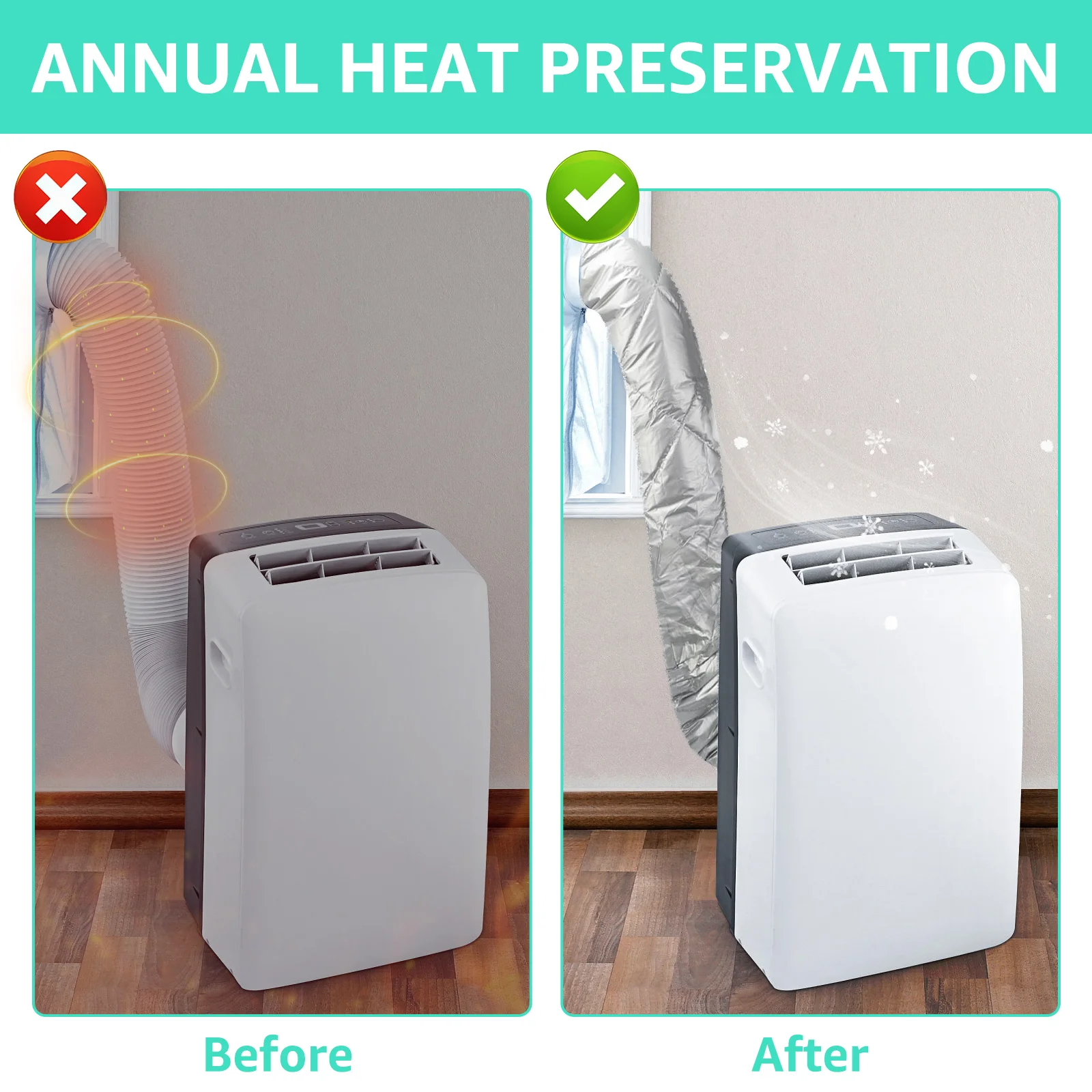 Universal Waterproof AC Exhaust Pipe Insulation Cover
