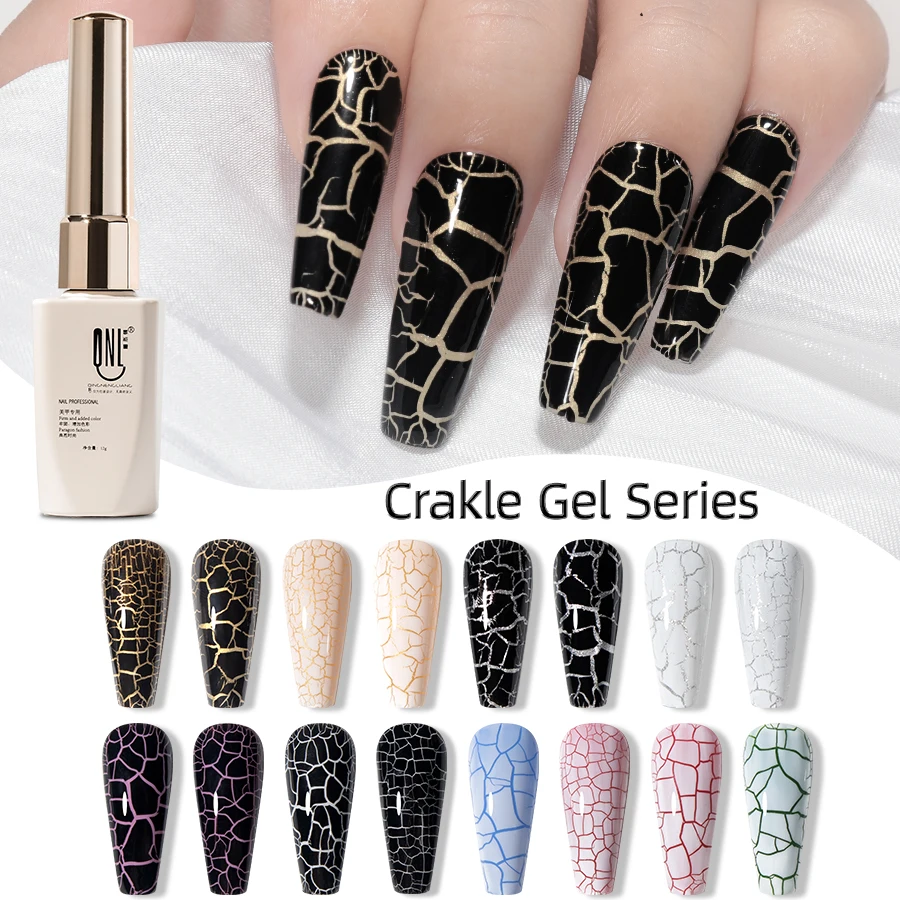 Rs nagel 12ml knistern gel nagellack semi-permanenter nagellack brauchen luft trocknender schwarzer knacken der nagel kleber für maniküre nagel kunst