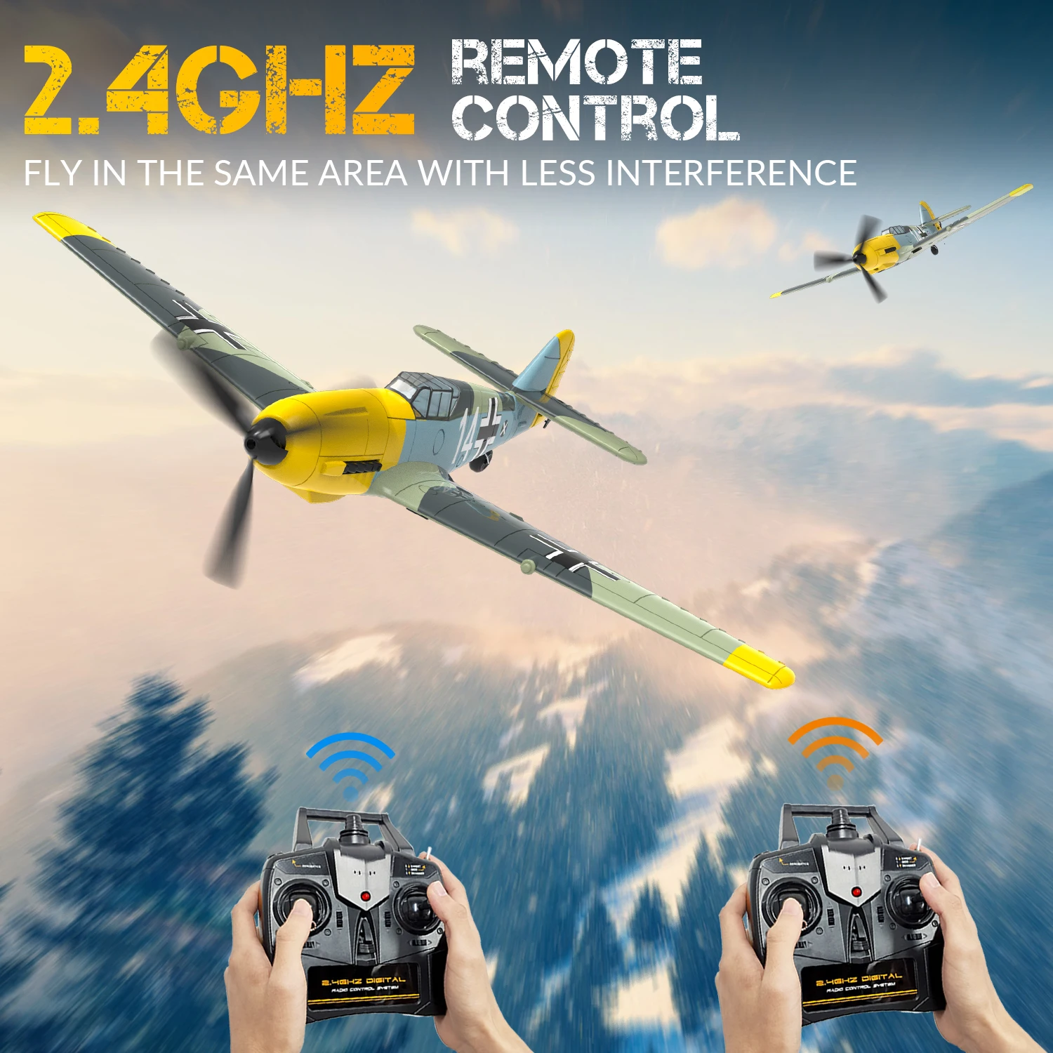 Avion RC Volantex Bf109 400mm RTF - Prêt à Voler