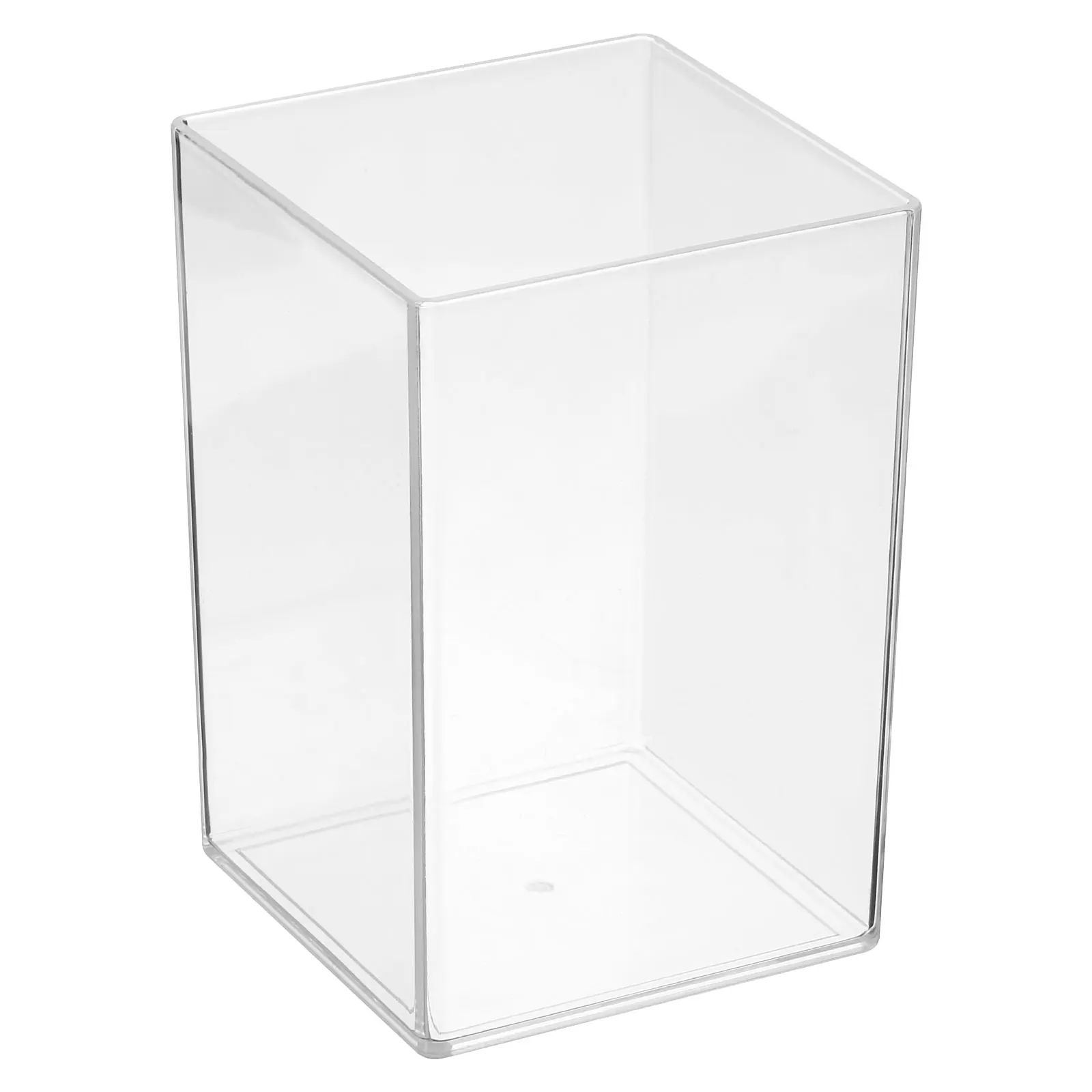 Acrylic Pen Holder Makeup Brush Clear Holder Desktop Pencil Organizer Pencil Cup Stationery Box Office Organizer Accessories