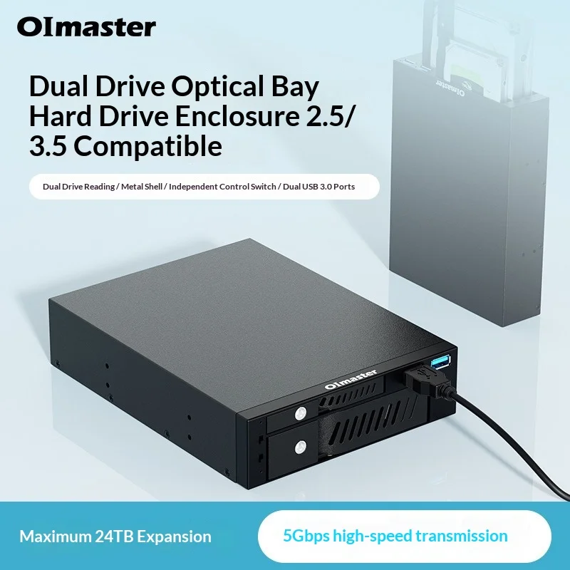 전면 USB 3.0 듀얼 포트 HDD 랙, 2.5인치 및 3.5인치 SATA 핫스왑 지원, 개별 드라이브 전원 스위치, MR-6203