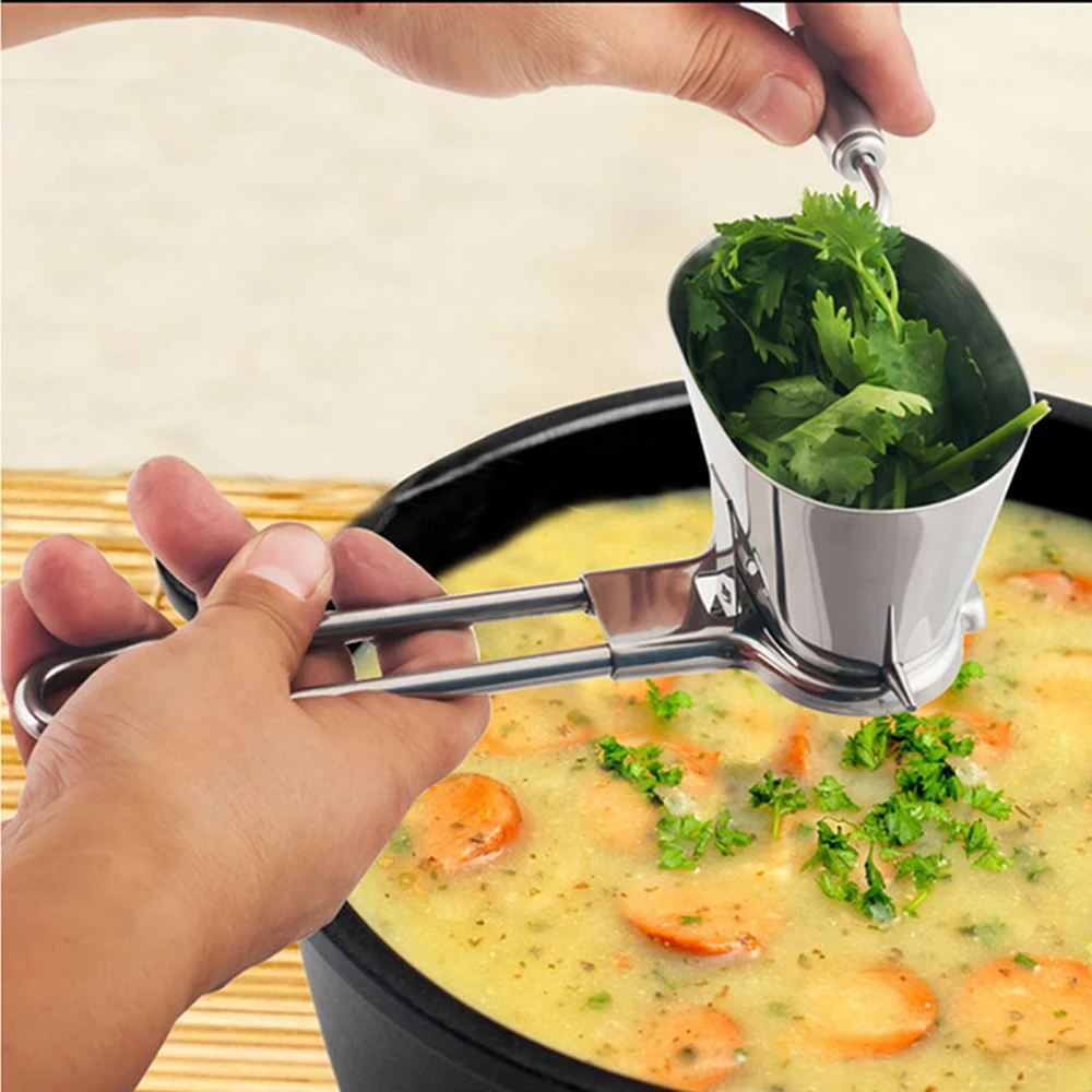 Manual Vanilla Herb Grinder Stainless Steel Parsley Shredder Chopper