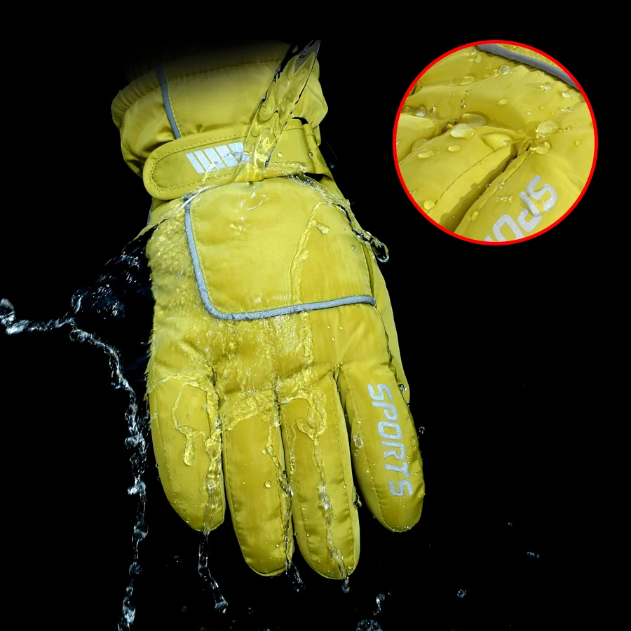 Winter Skiing Gloves Touch Screen Warm Camping Outdoor Sports Non-slip Gloves Windproof Cycling Gloves Men Women Fixed Size 5