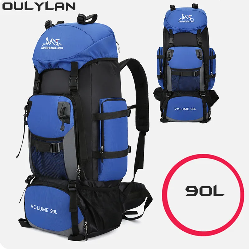

90L Tactical Knapsack Hiking Camping Bag Men Large Capacity Outdoor Waterproof Backpacks Travel Luggage Bag High-Capacity