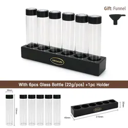 Alikisscafe Coffee Beans Storage Tube with Exhaust Valve - Barista's Choice Espresso Accessory (Black 6 Holes 22g)