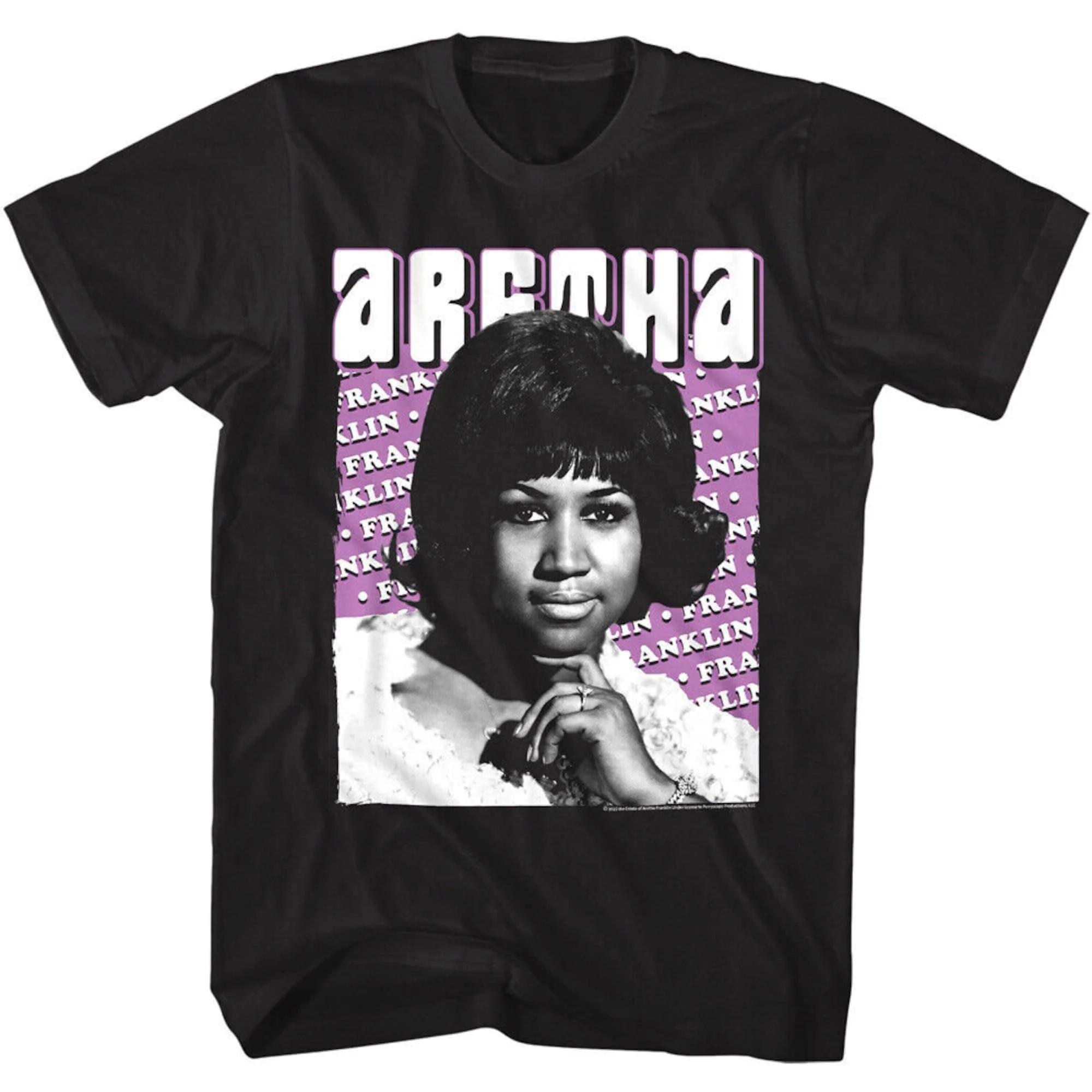 Aretha Franklin Maglietta Da Uomo Queen Of Soul Billboard Photo Graphic Tee American Gospel Soul Pop Music Legend Live Concert Merch