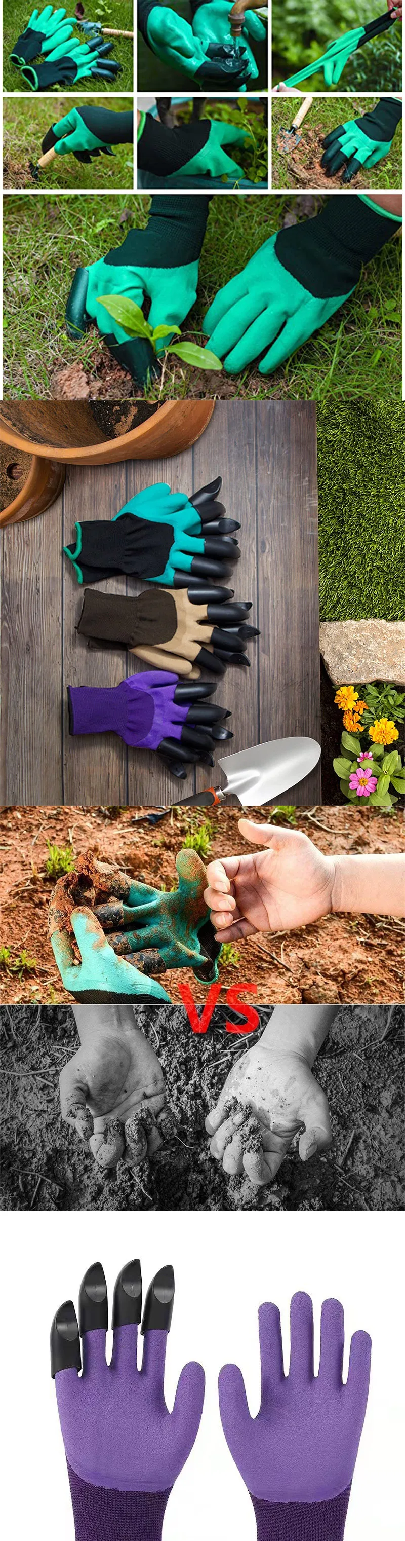 Description Picture 2 of itemGardening Gloves Breathable Waterproof Earth-Digging Gloves Garden Planting Sting-Resistant Protective Latex Gloves With Claws