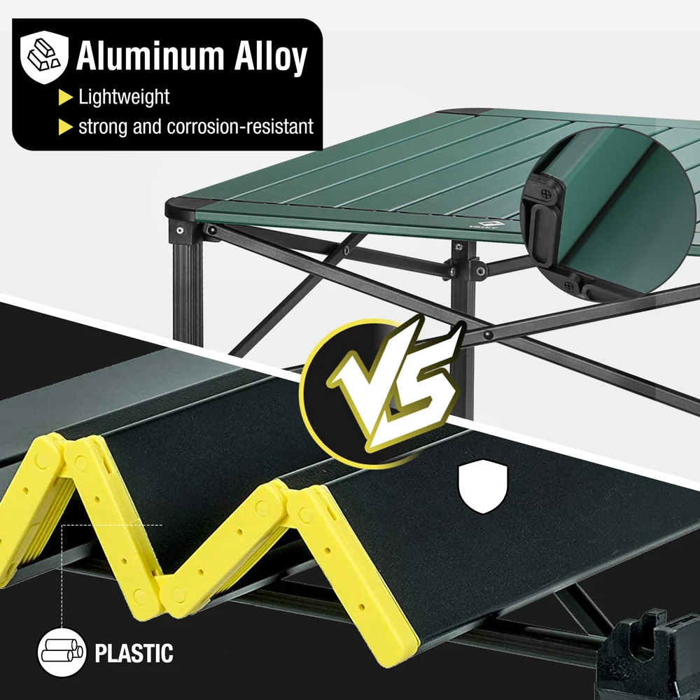 Tavolo Pieghevole VILLEY In Alluminio - 52x52x65cm, Leggero, Con Borsa Trasporto - Foto 2