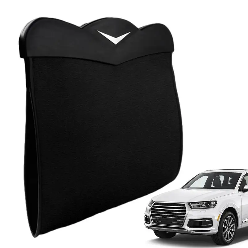 

Car Trash Bin Foldable Automotive Garbage Can Car Item Car Can Trash Bag Automatic Illumination Conserving Space Hangable Magnet
