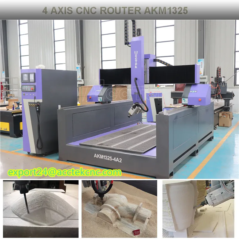 3Axis 4Axis 5 Axis Foam Cutting Machine 3D Styrofoam Carving CNC Router High Z Axis Wood Sculpture Milling Machine 1325 1530