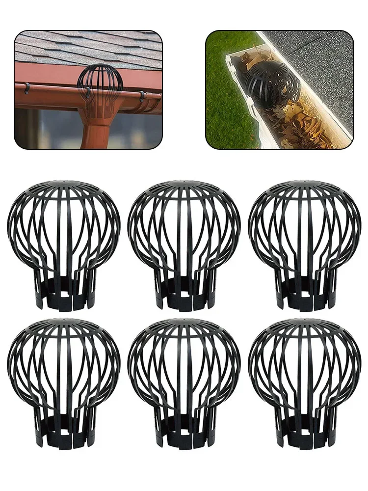 2/4/6 X Downspout Filter Debris Dirt Protect Outdoor Drain Cover Gutter Block For Stopping Blockage Leaves