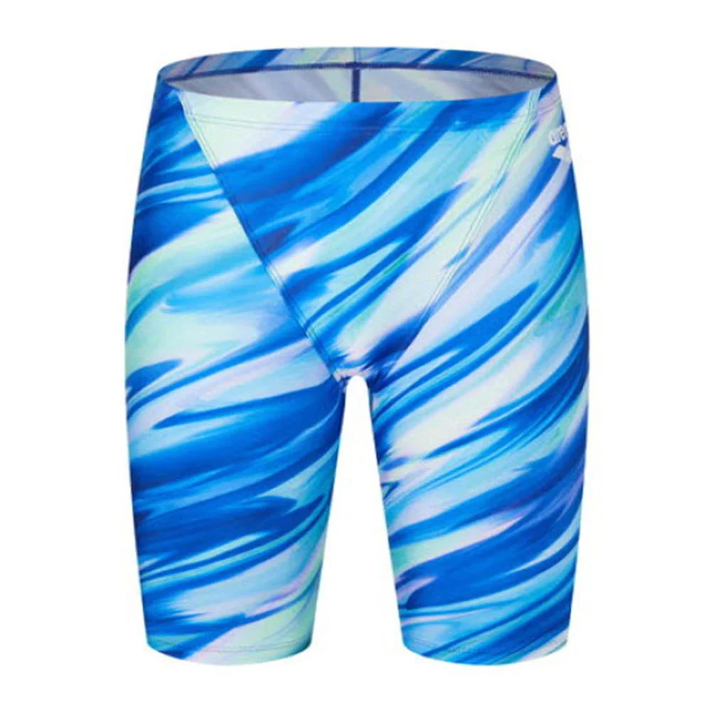 Men's Swim Jammer Athletic Training Swimsuit Shorts Swimming Trunks Beach Tights Pants Briefs Waterproof Swimwear Bathing Suit 5