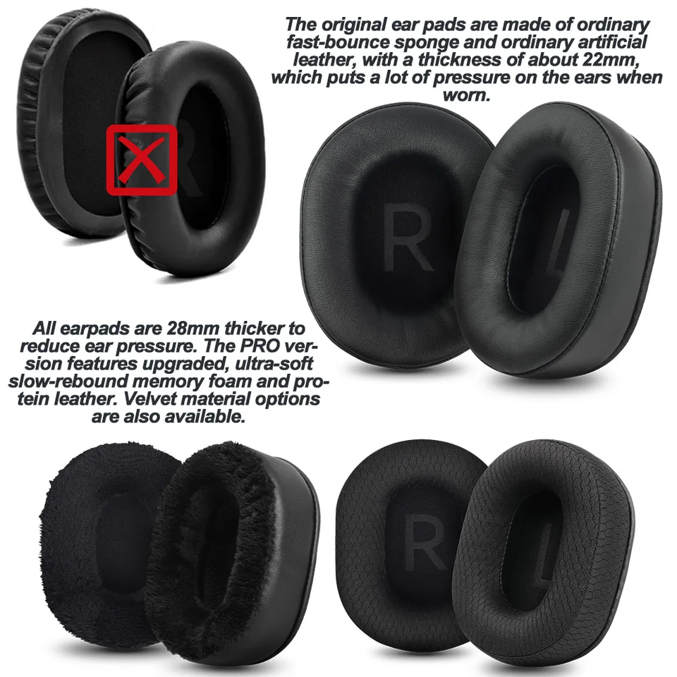 SOULWIT Replacement Ear Pads For Marshall Monitor III/Monitor3 ANC...