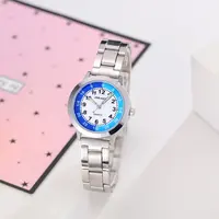 Simple Creative Color Splicing Desgin Kids Watch Girls Stainless Steel Fashion Ladies Women's Relojes Montres Kol Saati Timer 2