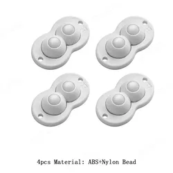 Mini Swivel Furniture Casters with 360° Glide and Self - Adhesive Design (4pcs - white - B)
