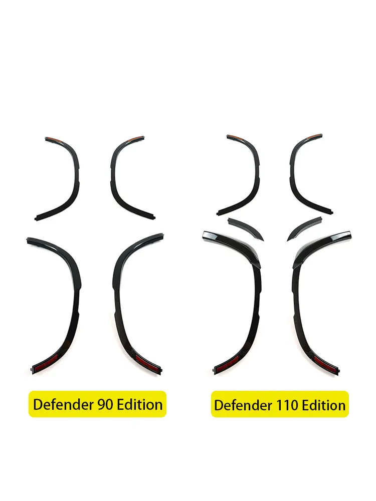 Suitable for 20-24 Land Rover Defender 110 upgrade with light wheel arches 90 with turn signal black wheel arches replacement pa