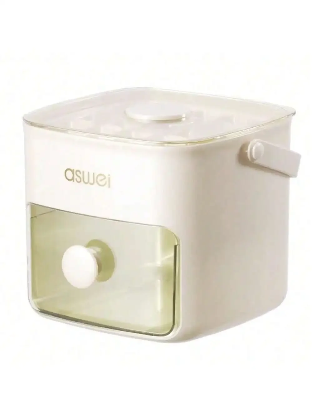 1pc Large Ice Cube Maker with Storage Bucket-Food-Grade Plastic, Easy Press Design for Perfect Sphere Ice Cubes