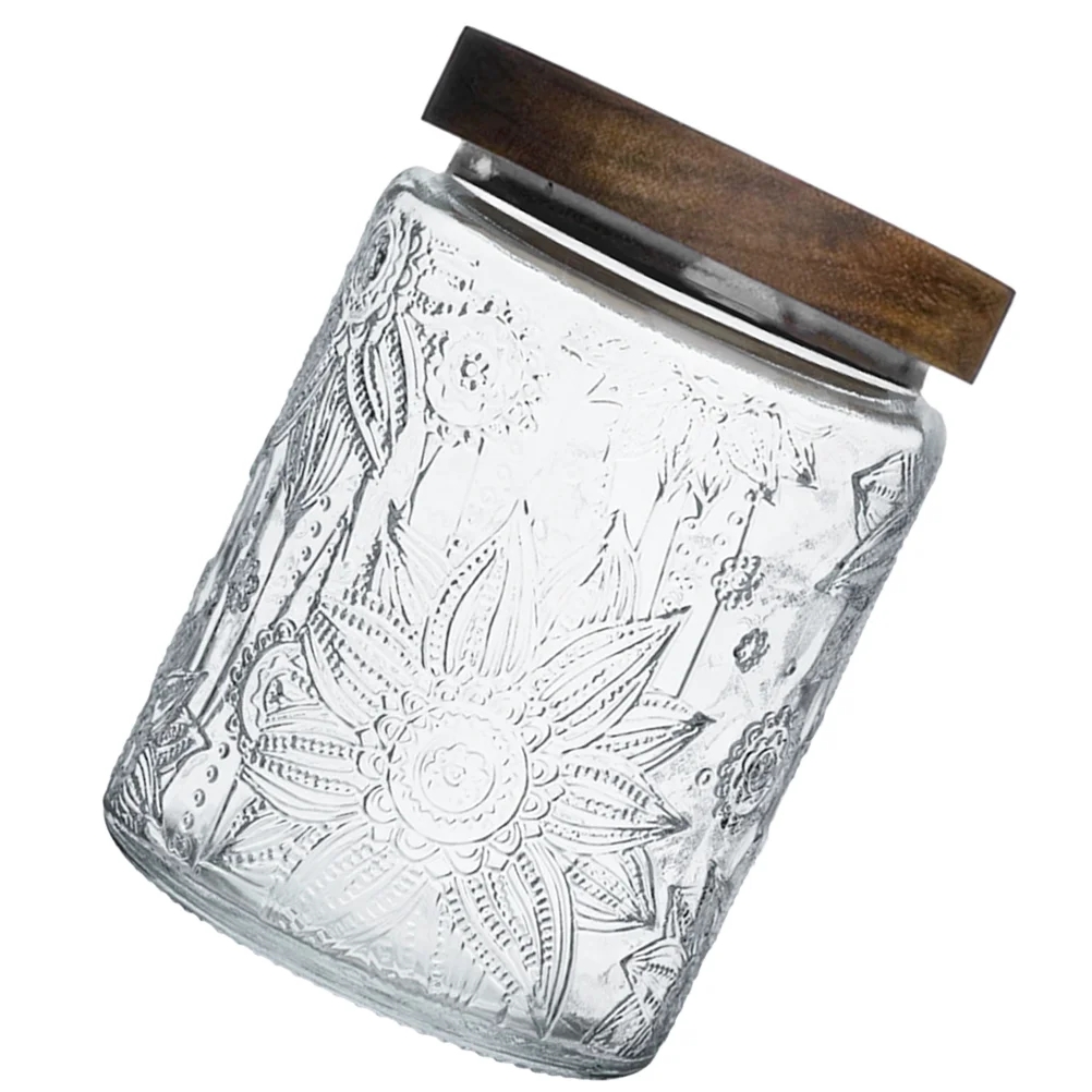 

Airtight Tea Coffee Bean Canister Dried Fruit Container Glass Nut Storage Container Glass Canister