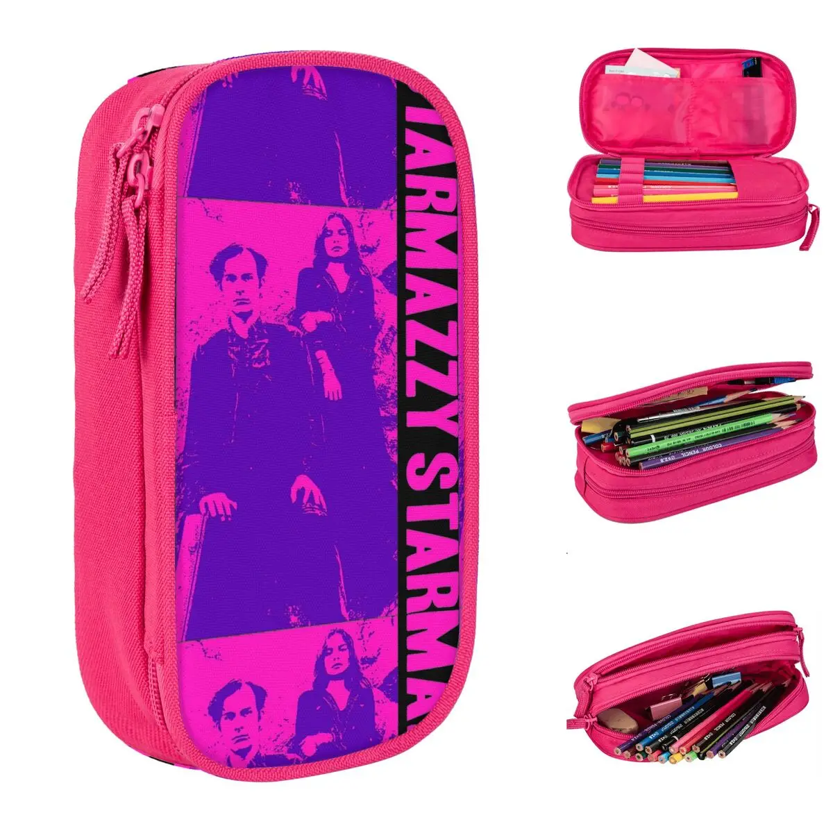 

Mazzy Star 90s Dreampop Pencil Cases Punk Rock Pencilcases Pen for Student Big Capacity Bag School Supplies Zipper Accessories