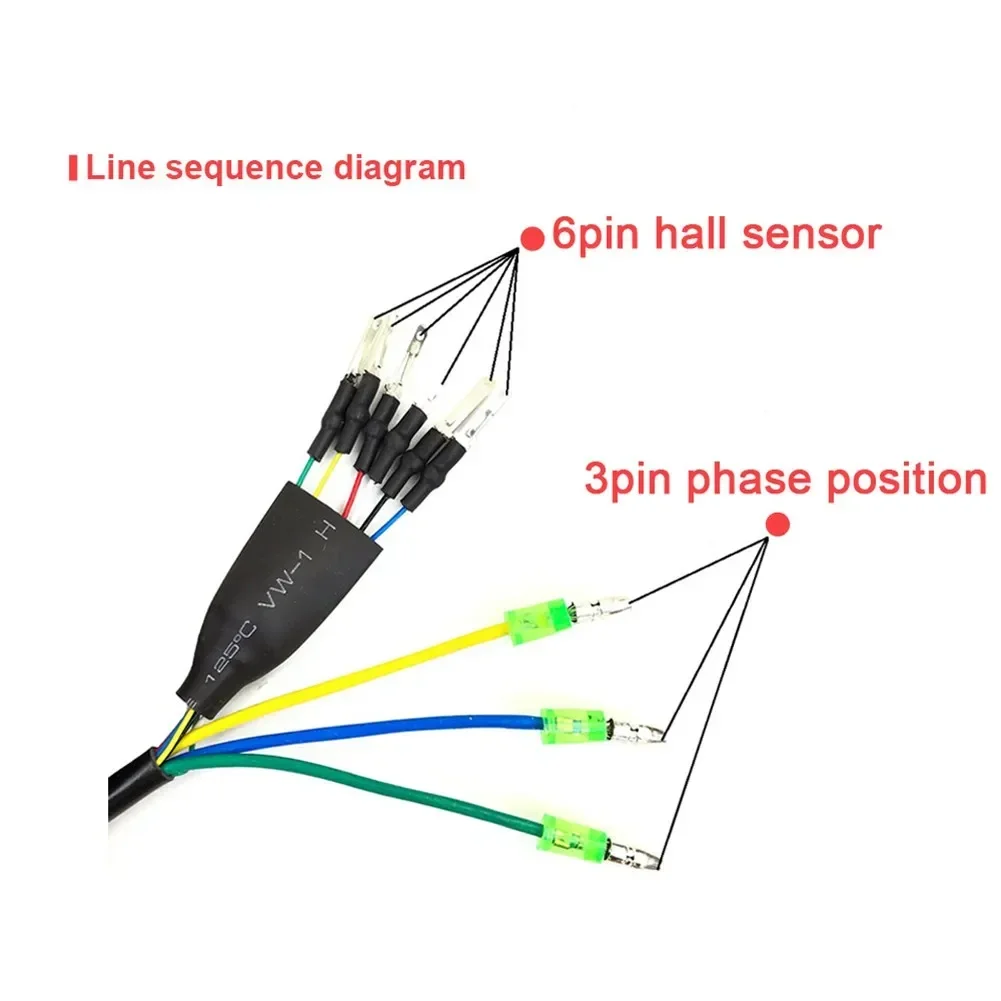 Julet E-Bike Motor Cable 9 Pin Female Adapter Extension Wire Metal and Plastic for Brushless Hub Motor KT Controller
