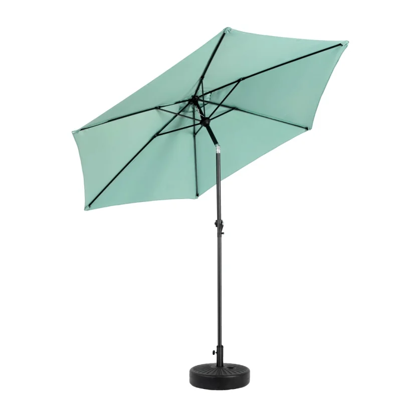 Parasols Outdoor Sunshade Umbrella 9 Ft Double Sided Outdoor Umbrella Rectangular Large with Crank (Light Green)(No Base) – Detail 3