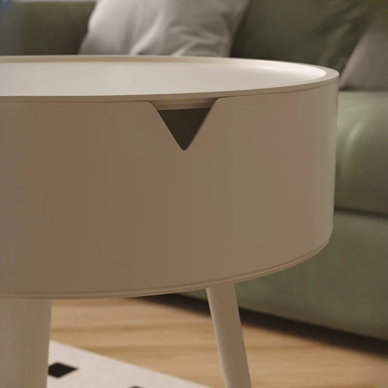 Side Table C Shaped End Table for Couch Bed TV Tray for Eating on Couch Small End Tables Small Spaces Easy Assembly Round Japanese Sofa Tables Standing