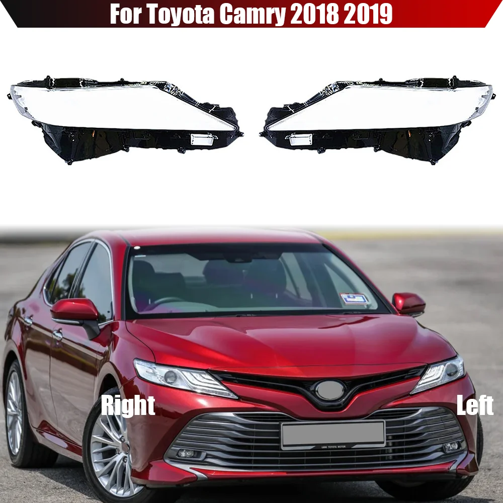 

Налобный фонарь для Toyota Camry 2018 2019, чехол для фары, налобный фонарь, оболочка, абажур для объектива, прозрачные автомобильные аксессуары из оргстекла