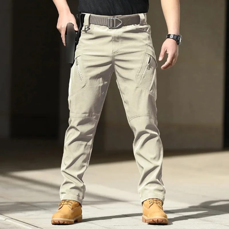 Summer Military Tactical Cargo Pants Casual Trousers Men Wear-resisting Multi-Pockets Quick Dry Outdoor Hiking Work Trousers Men 4
