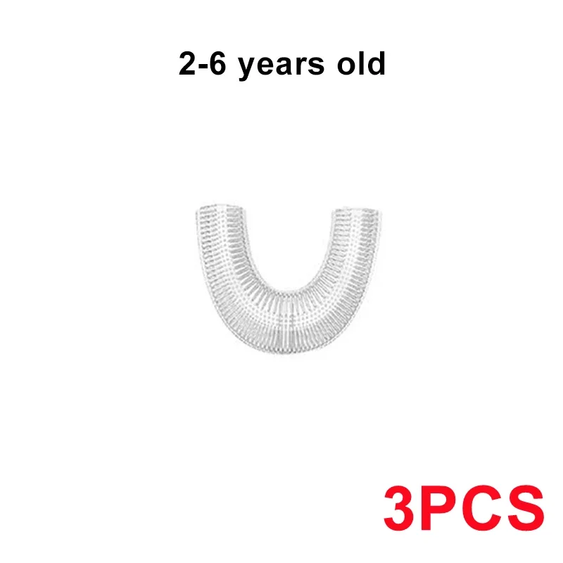 thumbnail image 1 of Cepillo de dientes eléctrico para niños de 360 grados, cepillo de dientes eléctrico sónico en forma de U, cepillo de dientes ultrasónico automático de silicona para niños, oso de dibujos animados, 1 of 5