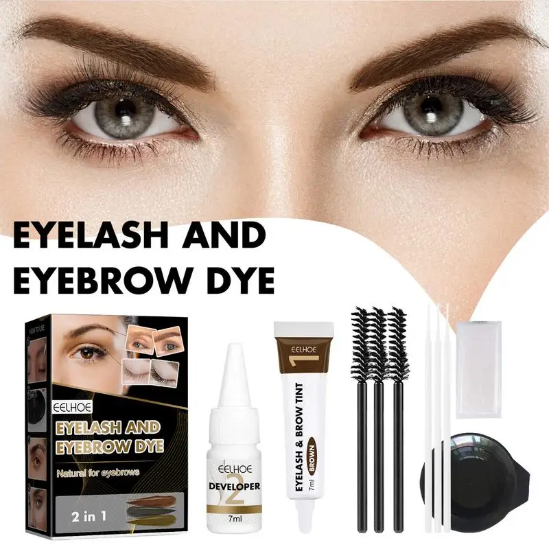 Professional Eyelash Eyebrow Dye Tint Gel Eyelash Brown Black Color