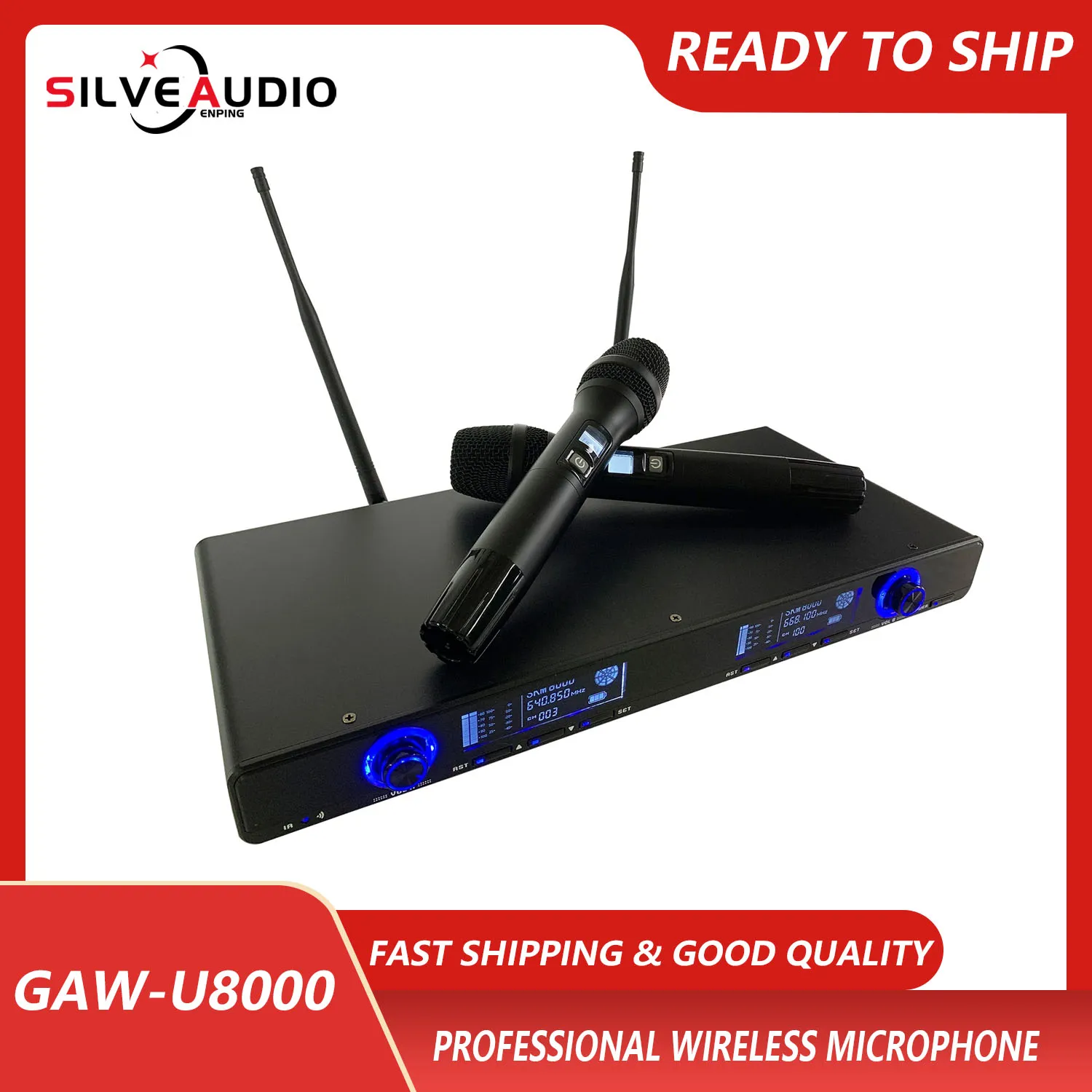 

GAW-U8000 Профессиональный Частотный беспроводной микрофон, эффективное звуковое оборудование KTV