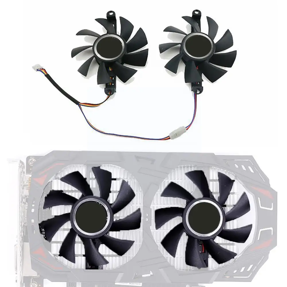 Охлаждающий вентилятор для видеокарты цветной Netchi Gtx1060 P106 Gtx950 Gtx960 1050 Thunderstorm Shark