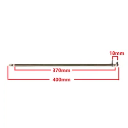 High-Performance Electric Oven Heating Elements with Metal Sheet (2 Pack) - 6mm (370mm)