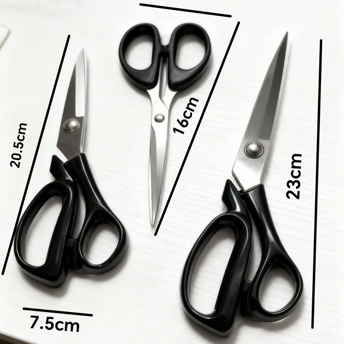 3pcs Stainless Steel Scissors Office Scissors Household Tailor Scissors Sewing Combination Scissors Multifunctional Hand Scissor - 6