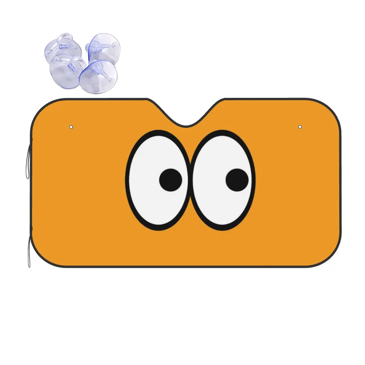 

Cartoon Cute Eyes Windshield Sunshade Foldable Car Front Window Visor 76x140cm Car Sunshade Sunscreen Curtain