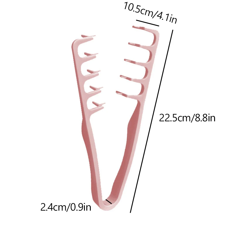 Pettine per capelli a denti larghi Pettine per cucitura dei capelli Pettine per frangia Pettini per styling Radice per capelli Top Strumento per parrucchieri soffice per donne e uomini - immagine 6